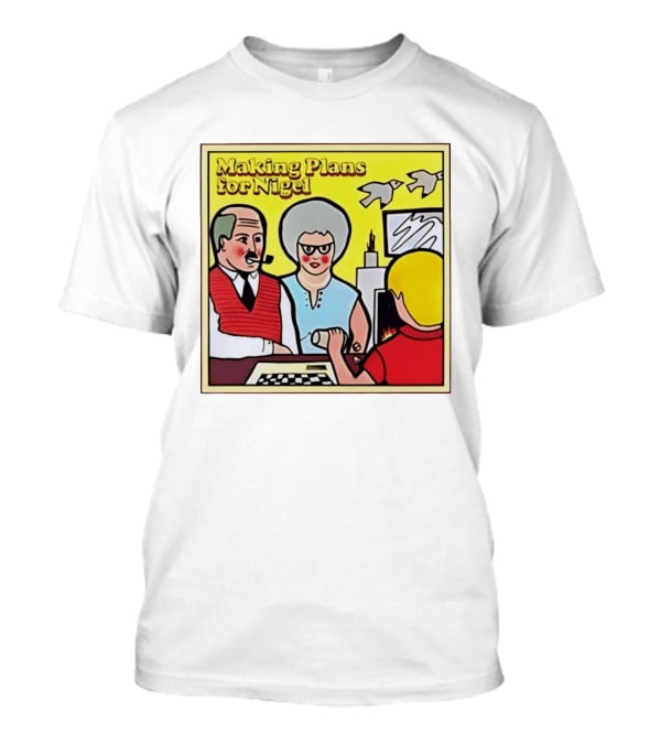Making Plans For Nigel XTC New Wave English Rock Scene Yellow Background Birds Family T-Shirt