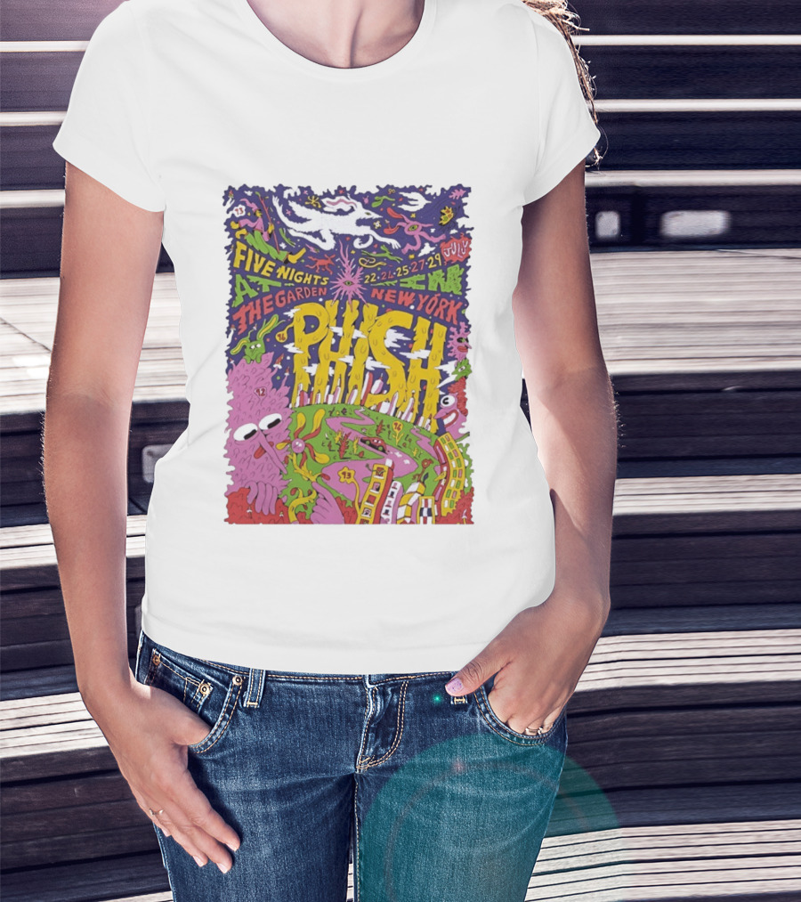 Phish Five Nights At The Garden New York July 2023 Concert T-Shirt