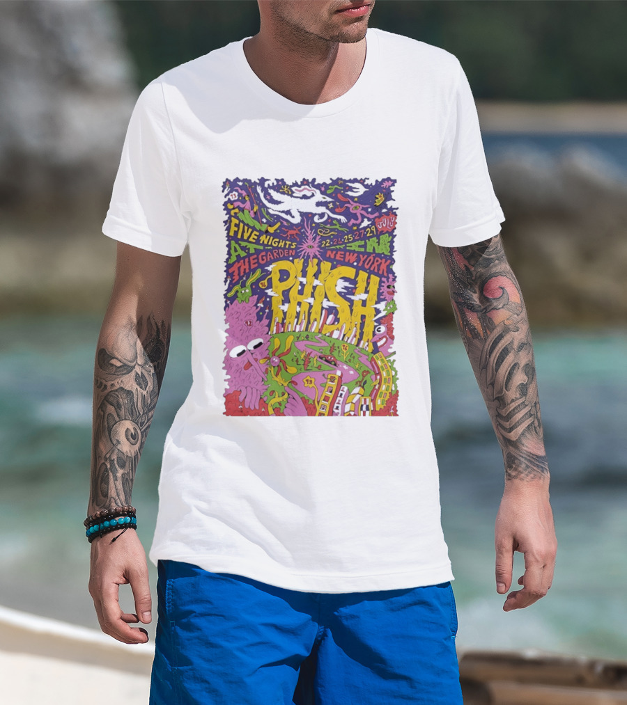 Phish Five Nights At The Garden New York July 2023 Concert T-Shirt