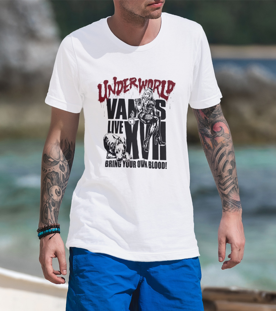Underworld Vamps Live XVII Bring Your Own Blood Dripping Horror Aesthetic T-Shirt