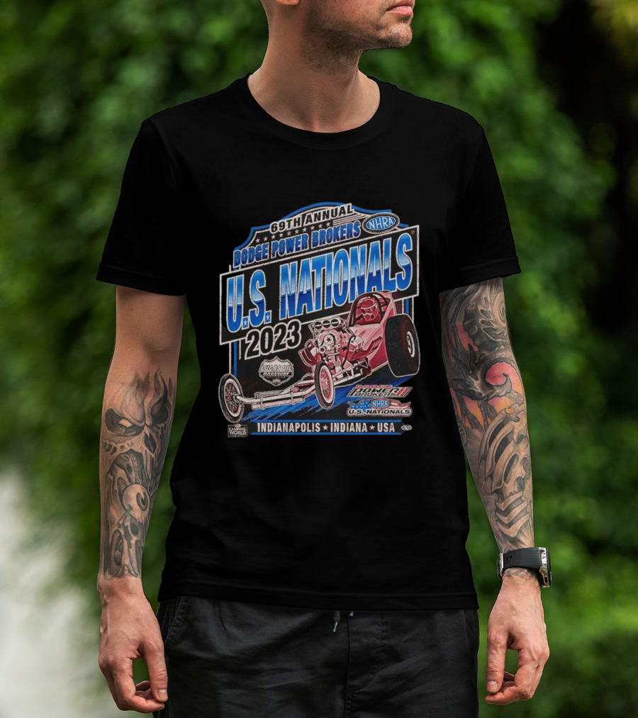 69th Annual Dodge Power Brokers NHRA U.S. Nationals 2023 Lucas Oil Raceway Indianapolis Indiana USA T-Shirt