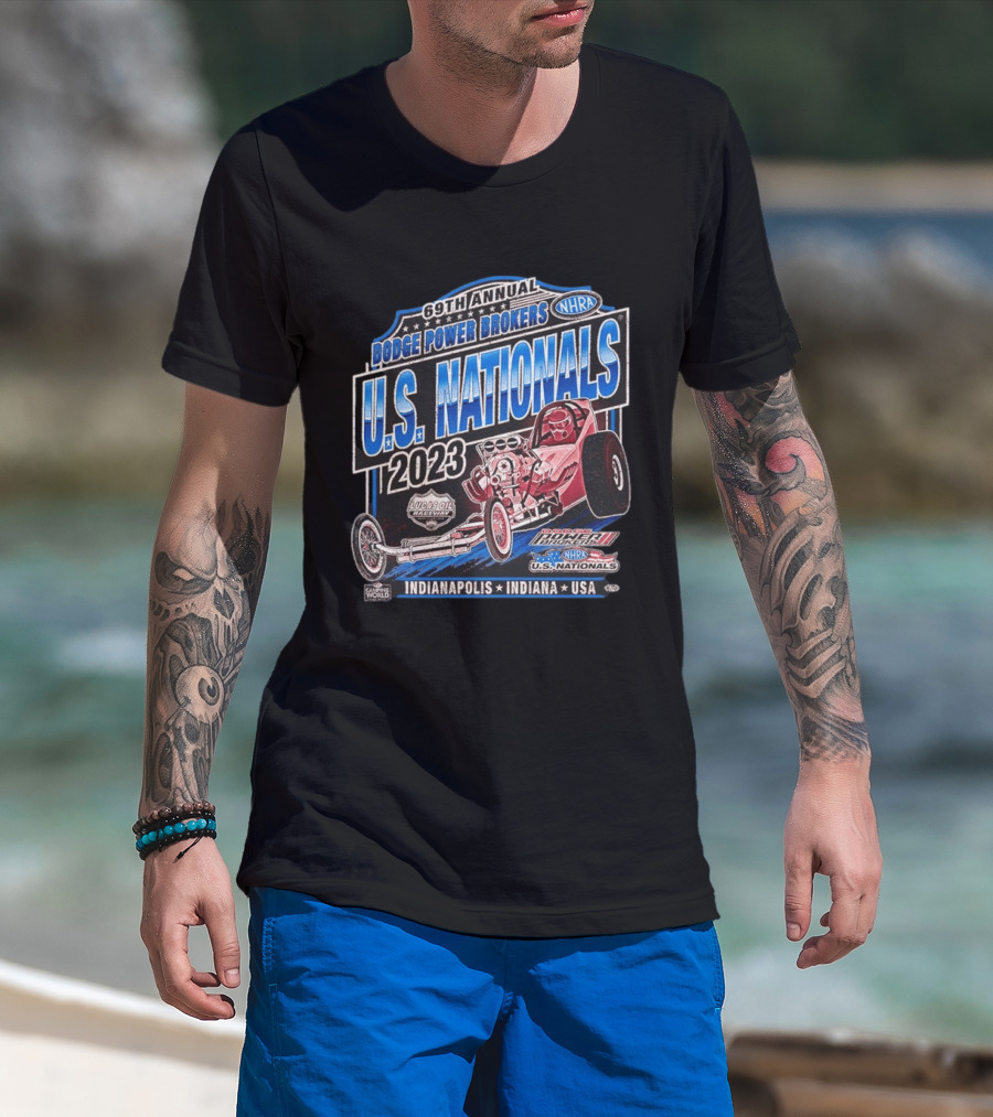 69th Annual Dodge Power Brokers NHRA U.S. Nationals 2023 Lucas Oil Raceway Indianapolis Indiana USA T-Shirt