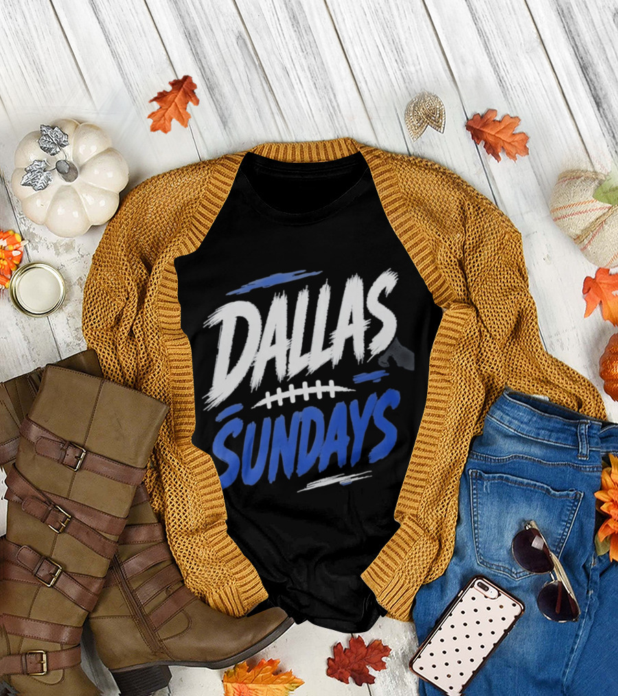Dallas Sundays Football Brushstroke T-Shirt