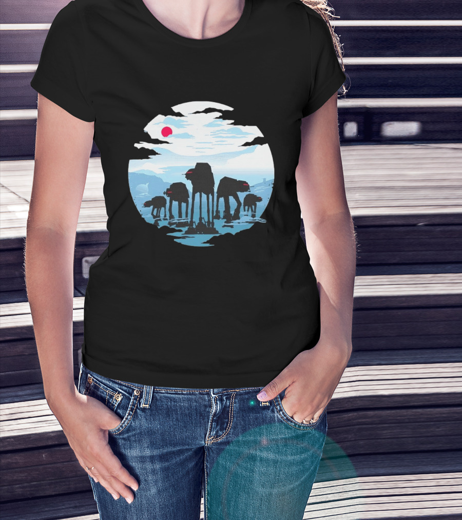 AT AT Walkers Ice Planet Battle Scene T-Shirt