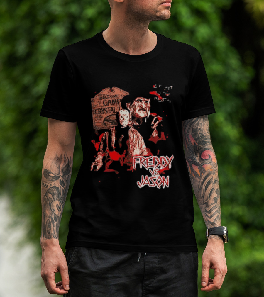 Freddy Vs Jason Welcome To Camp Crystal Lake Halloween T-Shirt