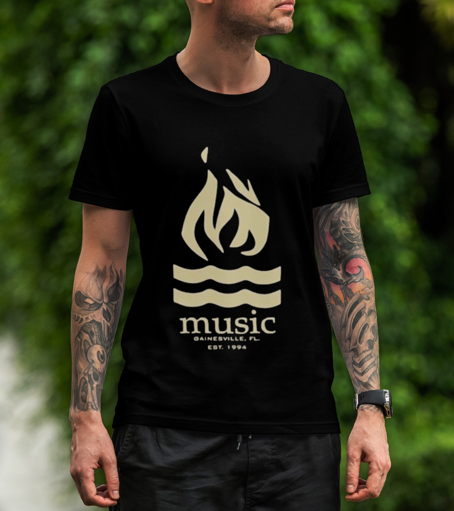 Hot Water Music Gainesville FL Est 1994 Flame And Waves T-Shirt