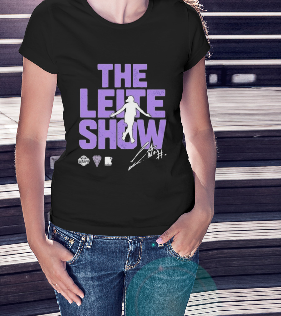 The Leite Show WNBPA Signature Purple Basketball T-Shirt