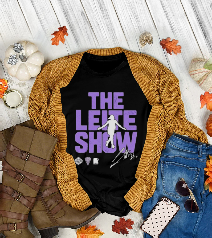 The Leite Show WNBPA Signature Purple Basketball T-Shirt