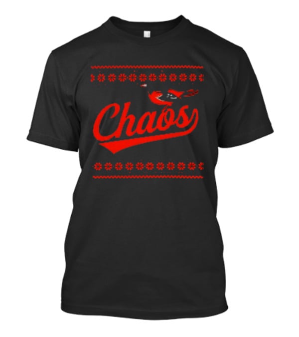 Chaos In Baltimore Orioles Ugly Christmas Sweater T-Shirt