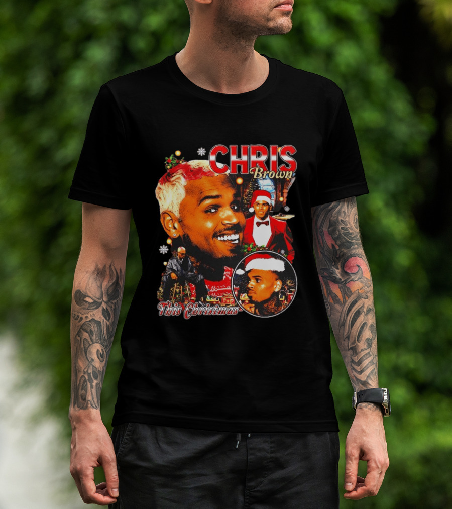 Chris Brown Holiday Festive Santa Hat This Christmas Celebration T-Shirt