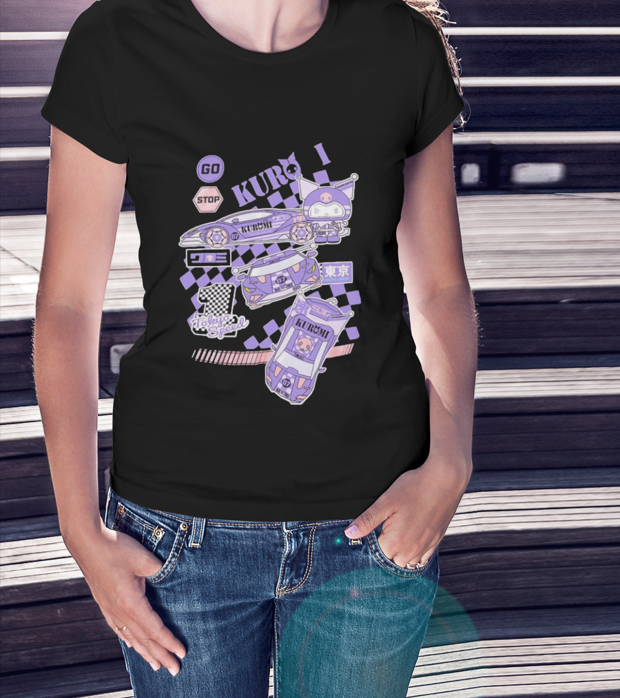 Kuromi Tokyo Speed Racing Number 07 Go Stop T-Shirt
