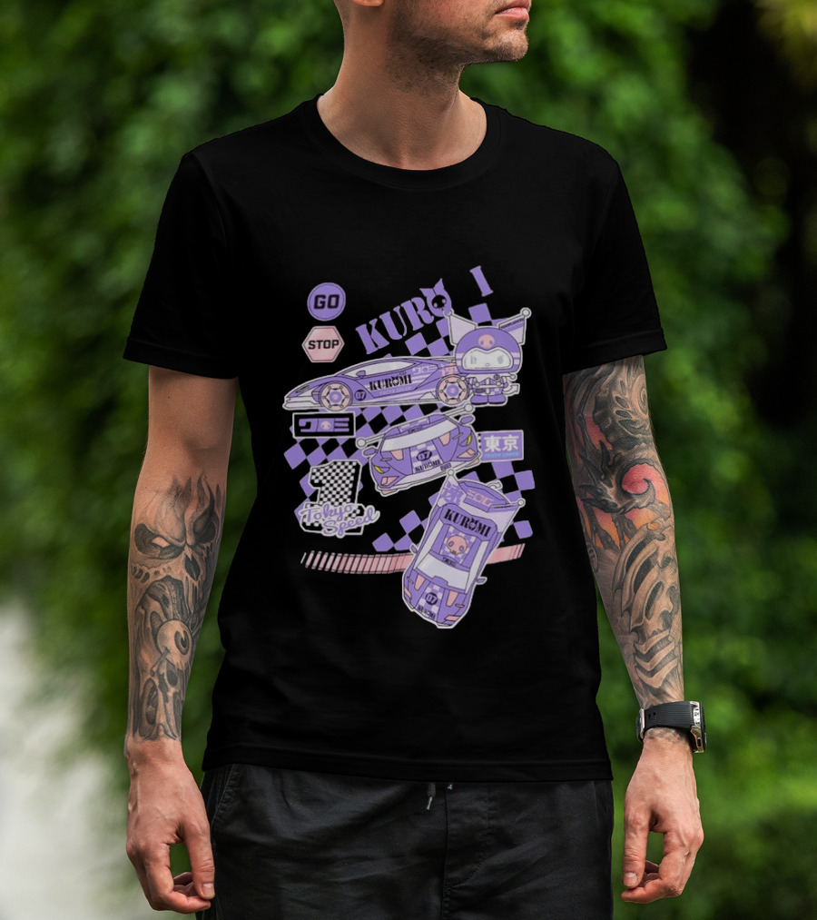 Kuromi Tokyo Speed Racing Number 07 Go Stop T-Shirt
