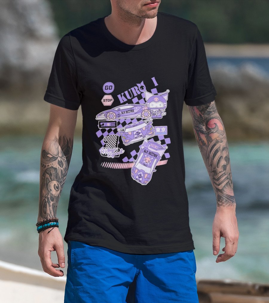 Kuromi Tokyo Speed Racing Number 07 Go Stop T-Shirt
