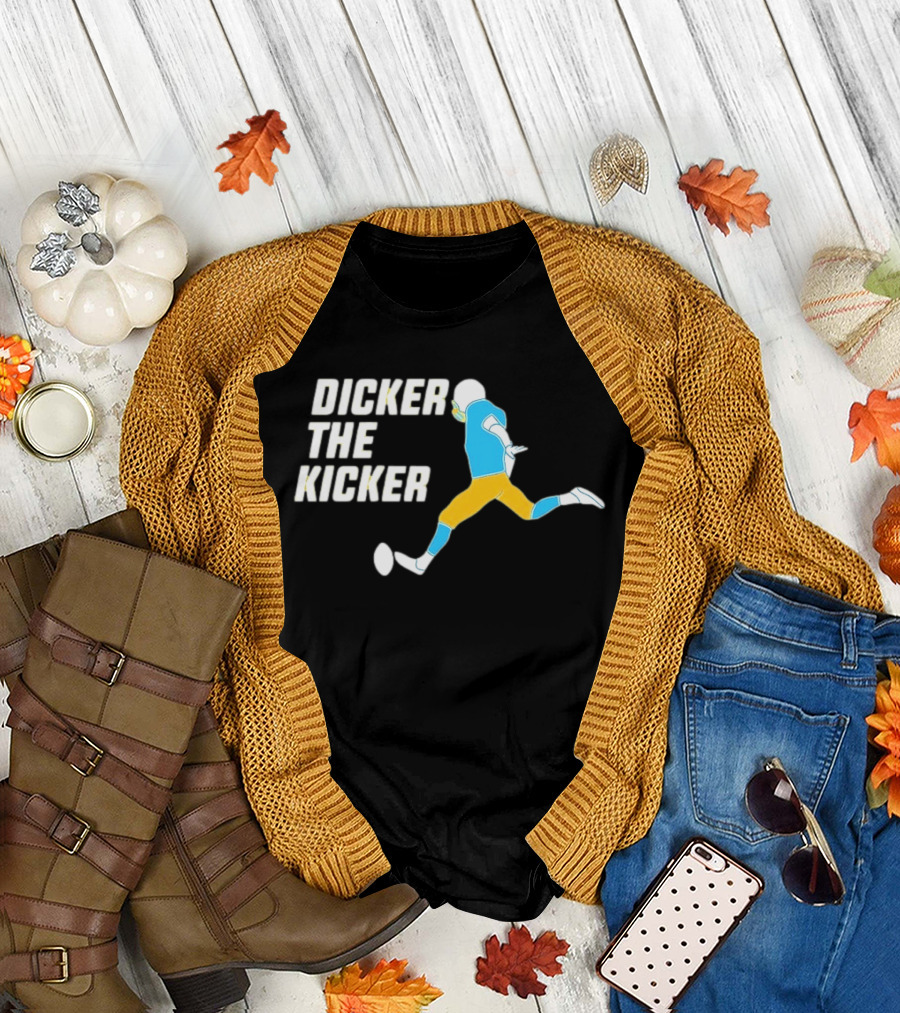 Dicker The Kicker Los Angeles Chargers Football Pose T-Shirt