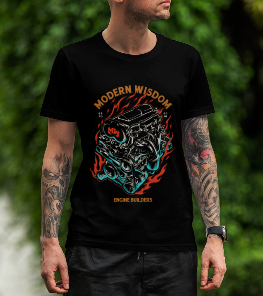Modern Wisdom Engine Builders T-Shirt