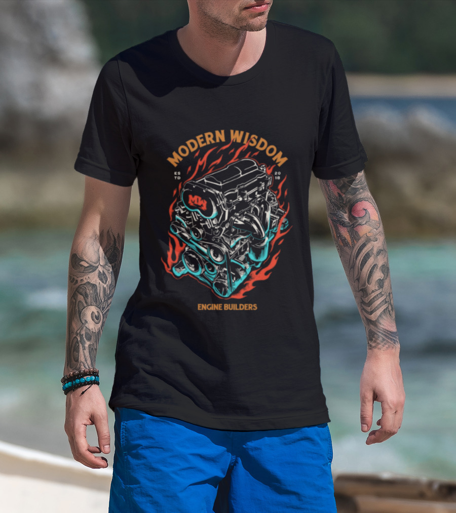 Modern Wisdom Engine Builders T-Shirt
