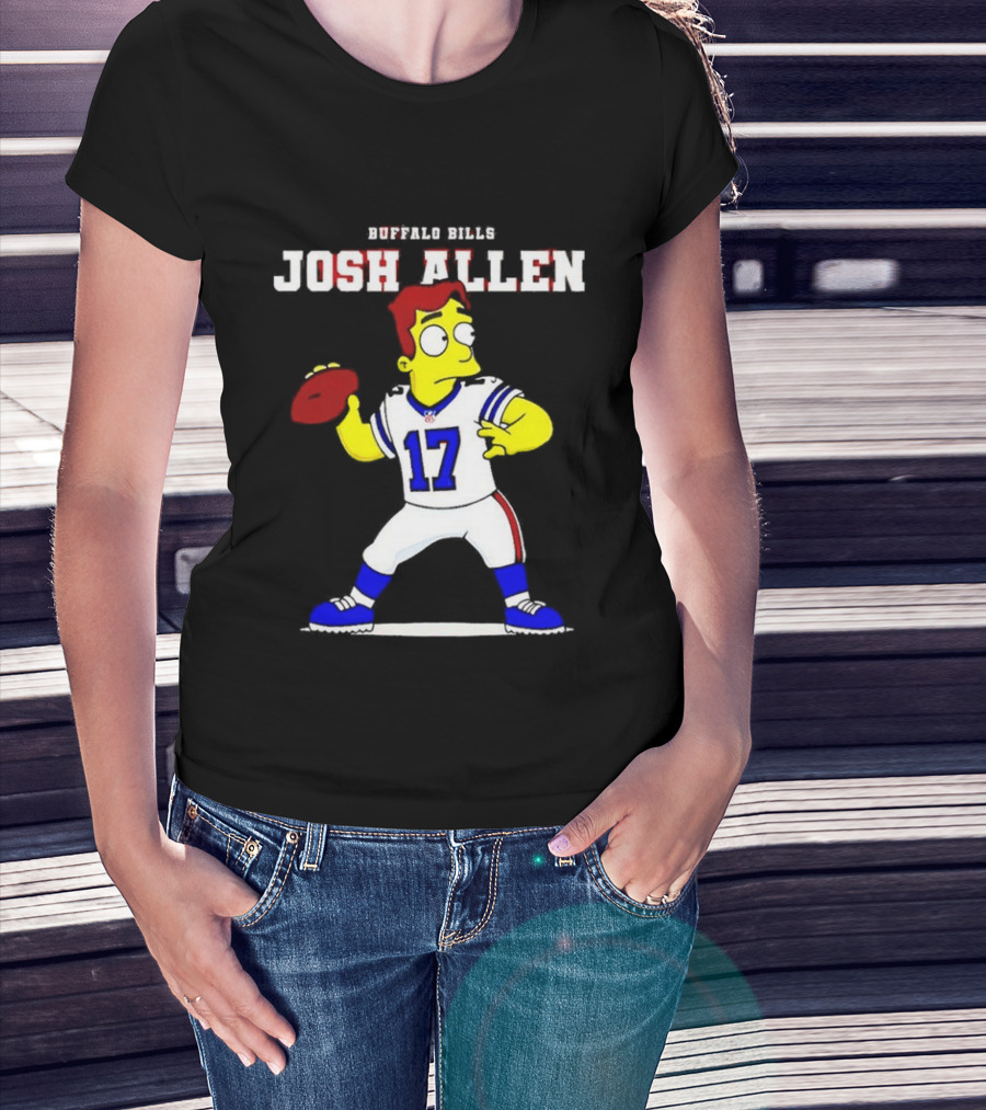 Simpson Springfield Josh Allen Buffalo Bills Football 17 T-Shirt