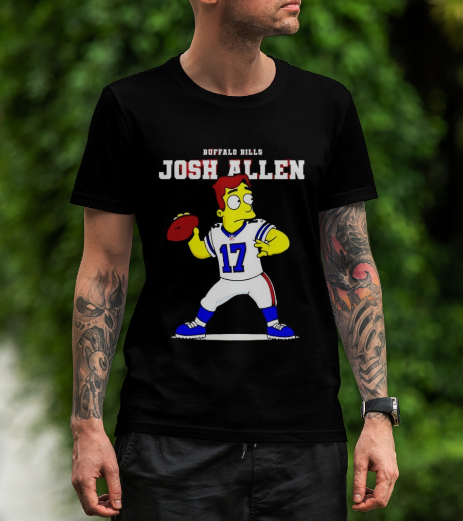 Simpson Springfield Josh Allen Buffalo Bills Football 17 T-Shirt