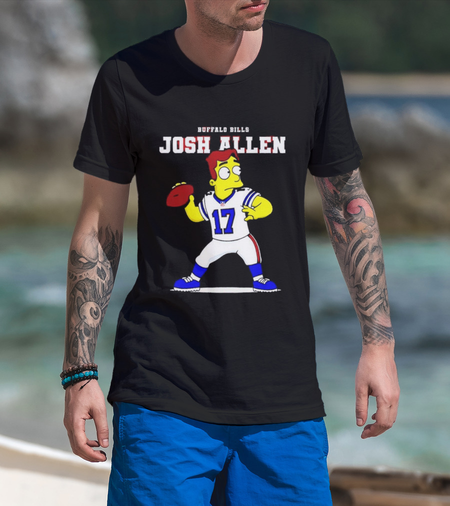 Simpson Springfield Josh Allen Buffalo Bills Football 17 T-Shirt