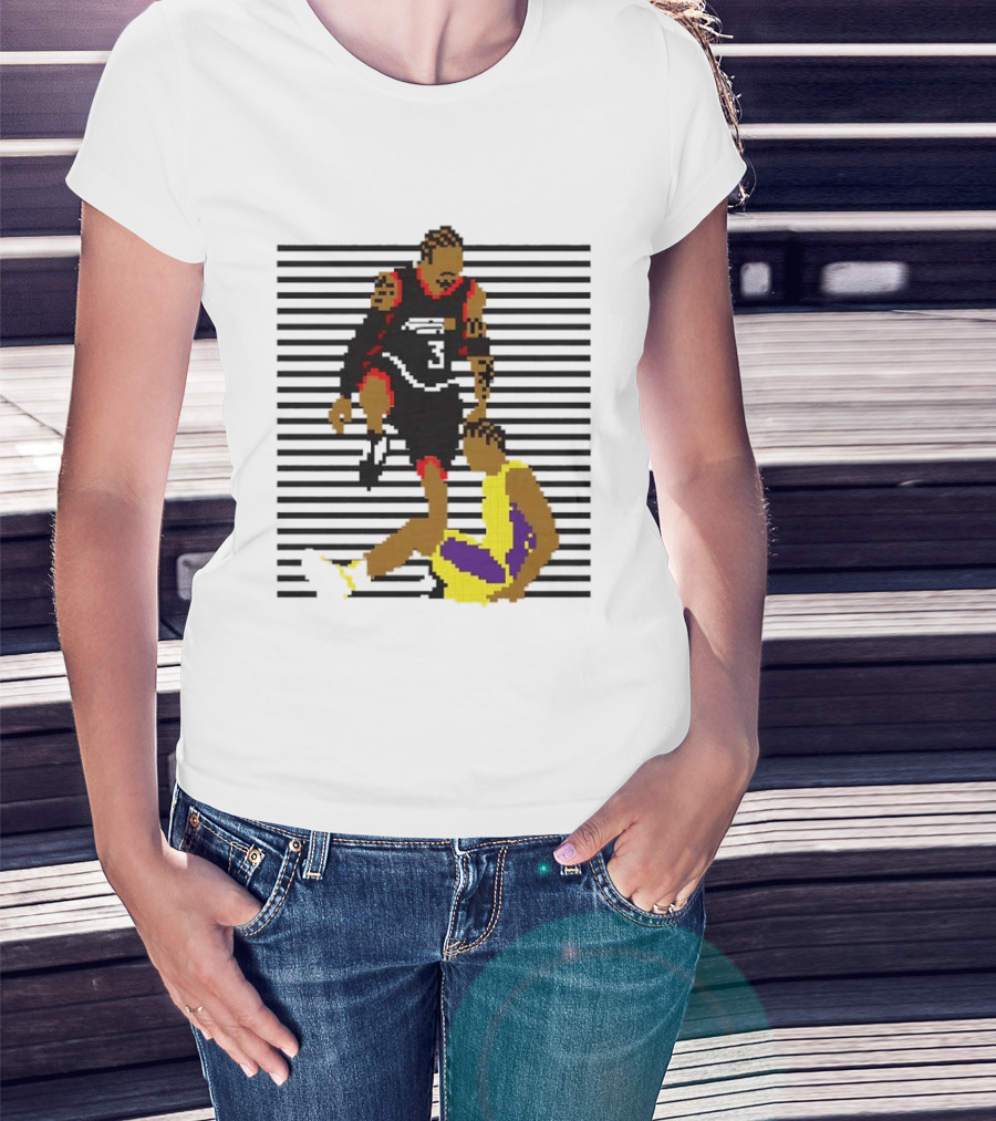 16 Bit Allen Iverson Steps Over Tyronn Lue Basketball Iconic Moment NBA Fans T-Shirt