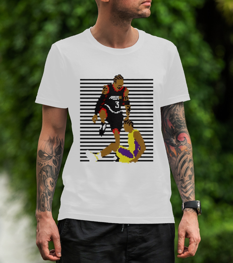 16 Bit Allen Iverson Steps Over Tyronn Lue Basketball Iconic Moment NBA Fans T-Shirt