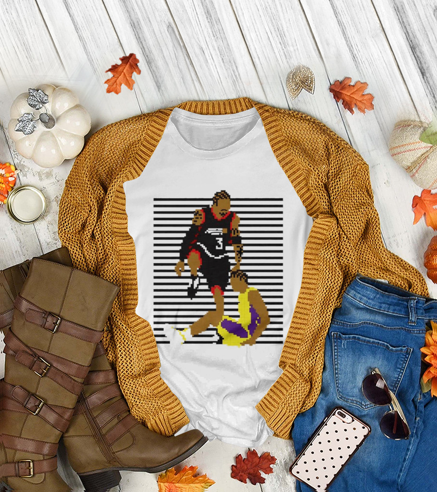 16 Bit Allen Iverson Steps Over Tyronn Lue Basketball Iconic Moment NBA Fans T-Shirt