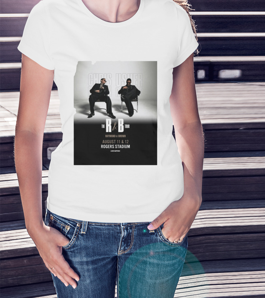 The R&B Tour Chris Usher Raymond Brown August 11 12 Rogers Stadium Live Nation T-Shirt