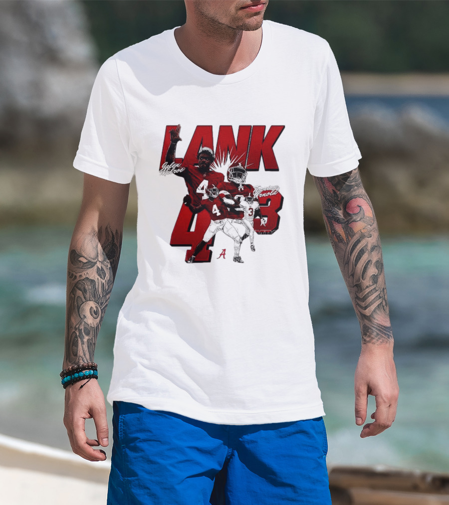 Alabama Crimson Tide Jalen Milroe Terrion Arnold Lank 4th 3 Football Caricature T-Shirt