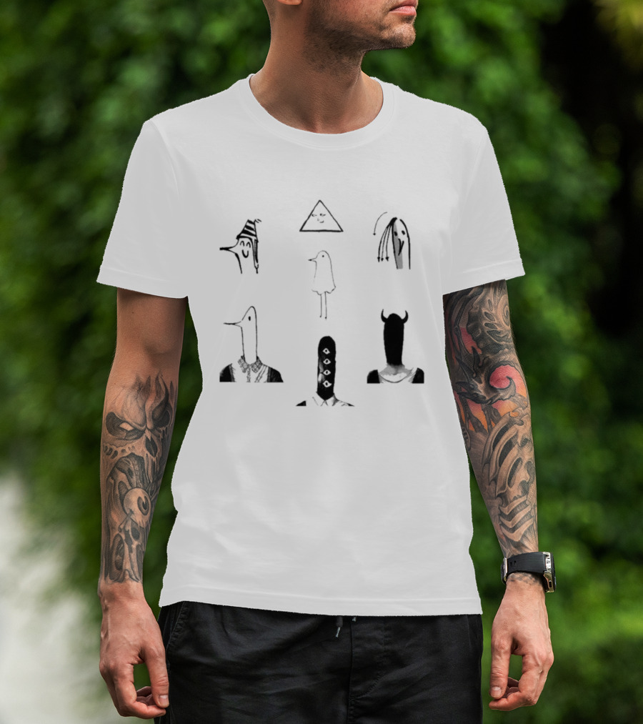 Oyasumi Punpun All Forms Minimalist Characters Collection T-Shirt