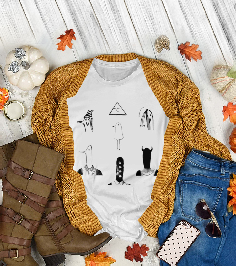 Oyasumi Punpun All Forms Minimalist Characters Collection T-Shirt