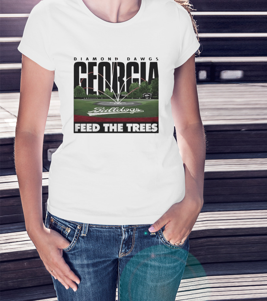 Diamond Dawgs Georgia Bulldogs Baseball Feed The Trees T-Shirt
