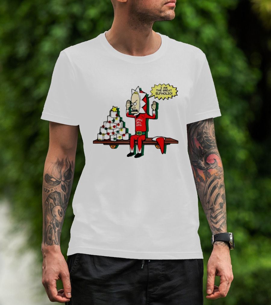 Beavis Jingle Bell Rock I Am The Great Elfholio Christmas T-Shirt