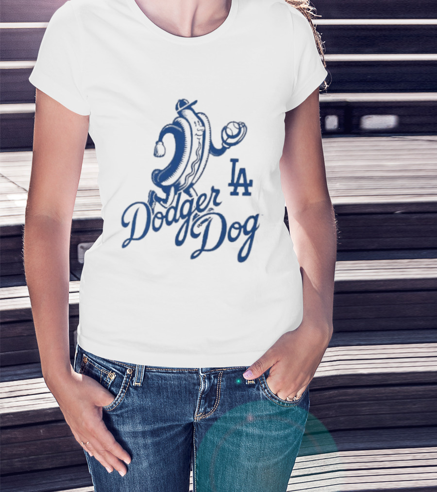 Dodger Dog LA Dodgers Hot Dog Baseball T-Shirt