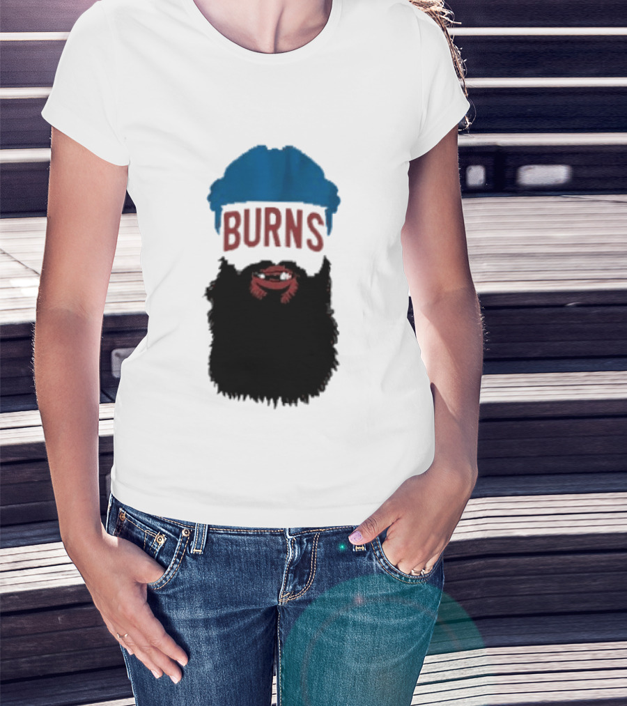 Brent Burns Beard Blue And Red Text Colorado Hockey Fan T-Shirt