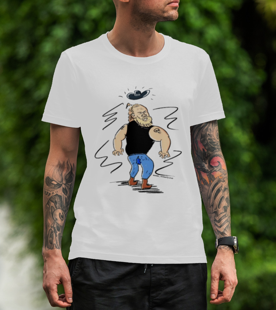 Brock Lesnar WWE Smackdown Cowboy Cartoon T-Shirt