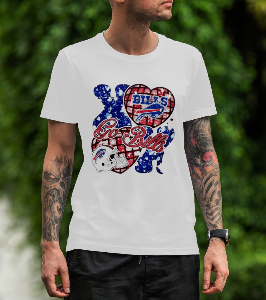 Buffalo Bills Go Bills Heart Valentine's Day Football T-Shirt