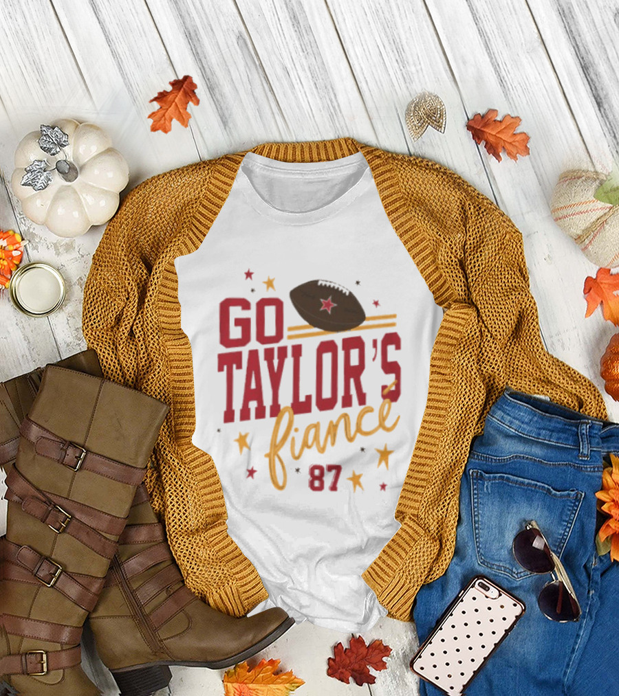 Go Taylor's Fiancé 87 Football Stars And Stripes T-Shirt