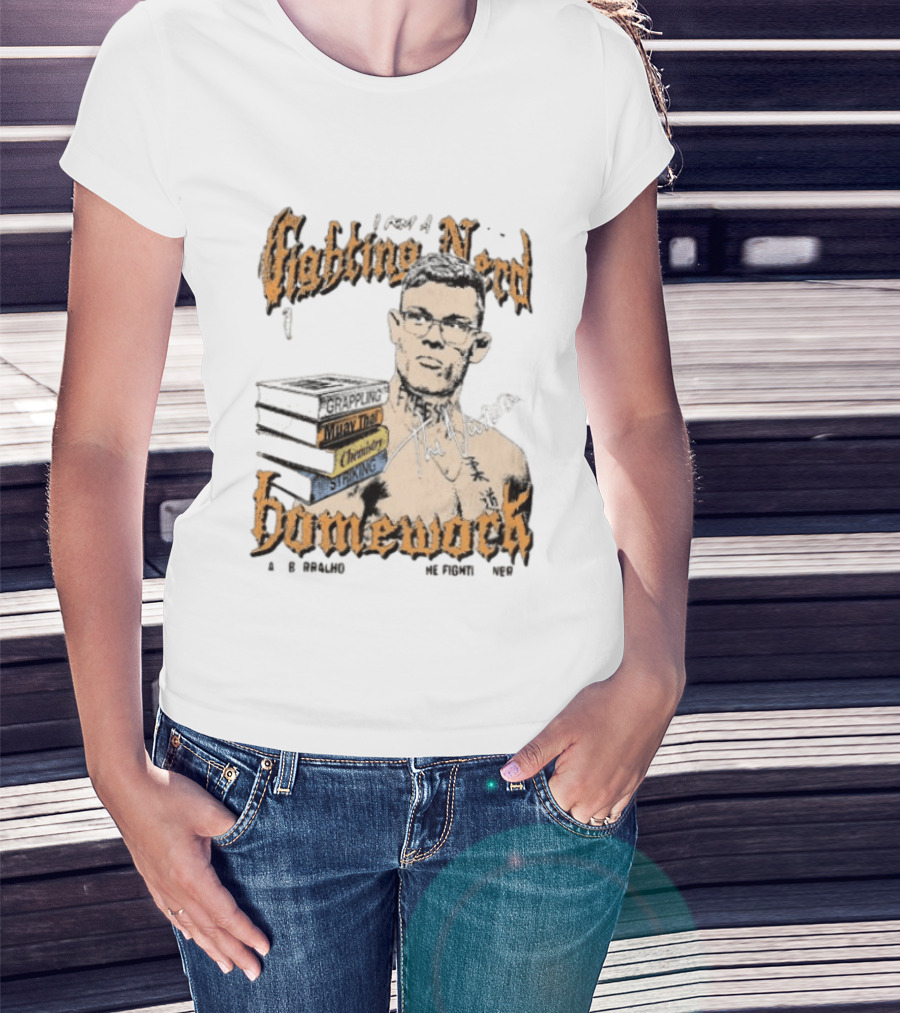 Caio Borralho Fighting Nerd Grappling Muay Thai Chemistry Homework Natural MMA T-Shirt