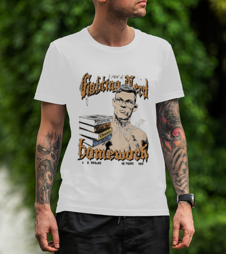 Caio Borralho Fighting Nerd Grappling Muay Thai Chemistry Homework Natural MMA T-Shirt