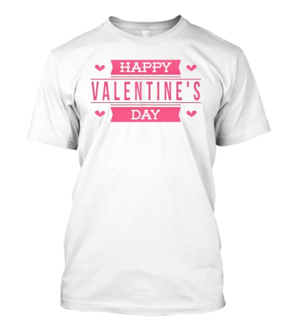 Happy Valentine's Day Pink Hearts Celebration T-Shirt