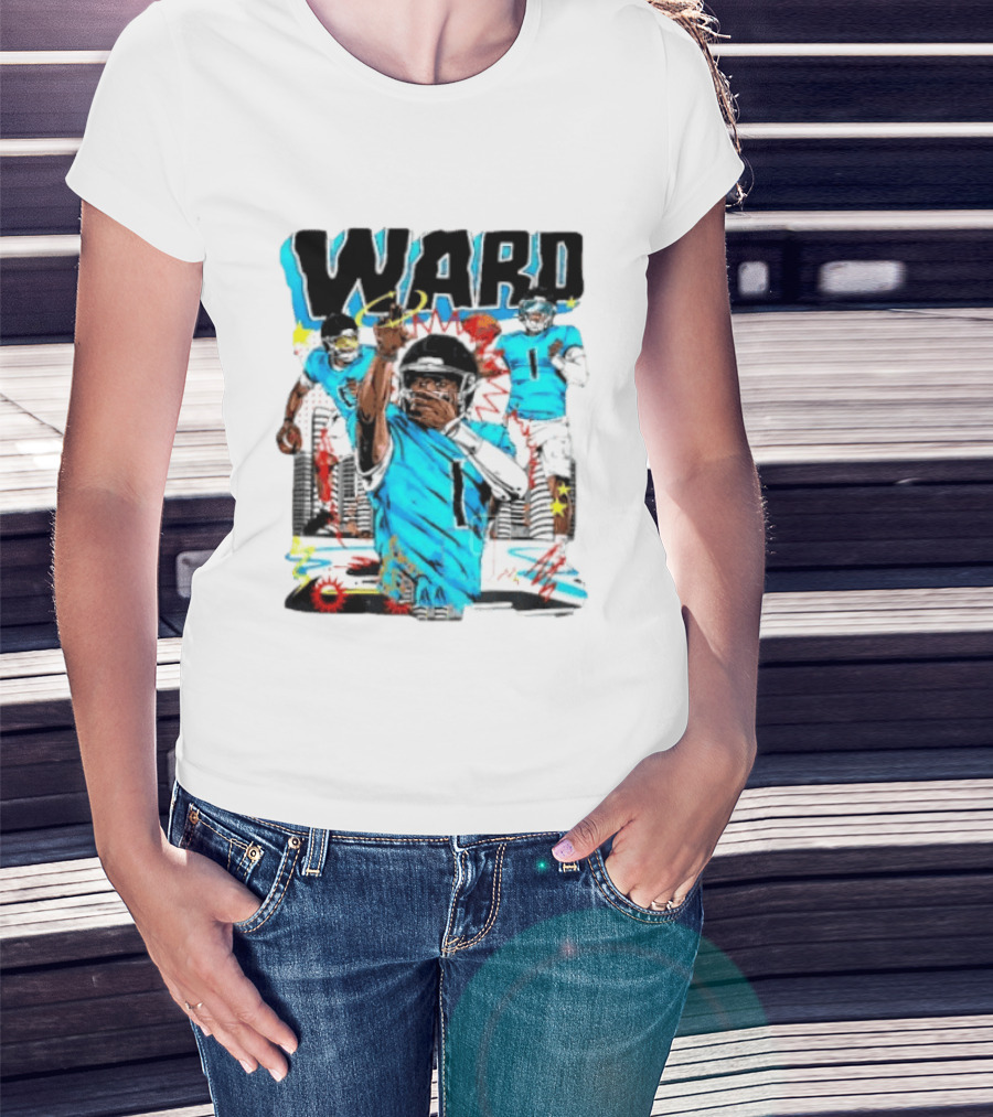 Tennessee Titans Ward Player Cartoon Comic T-Shirt