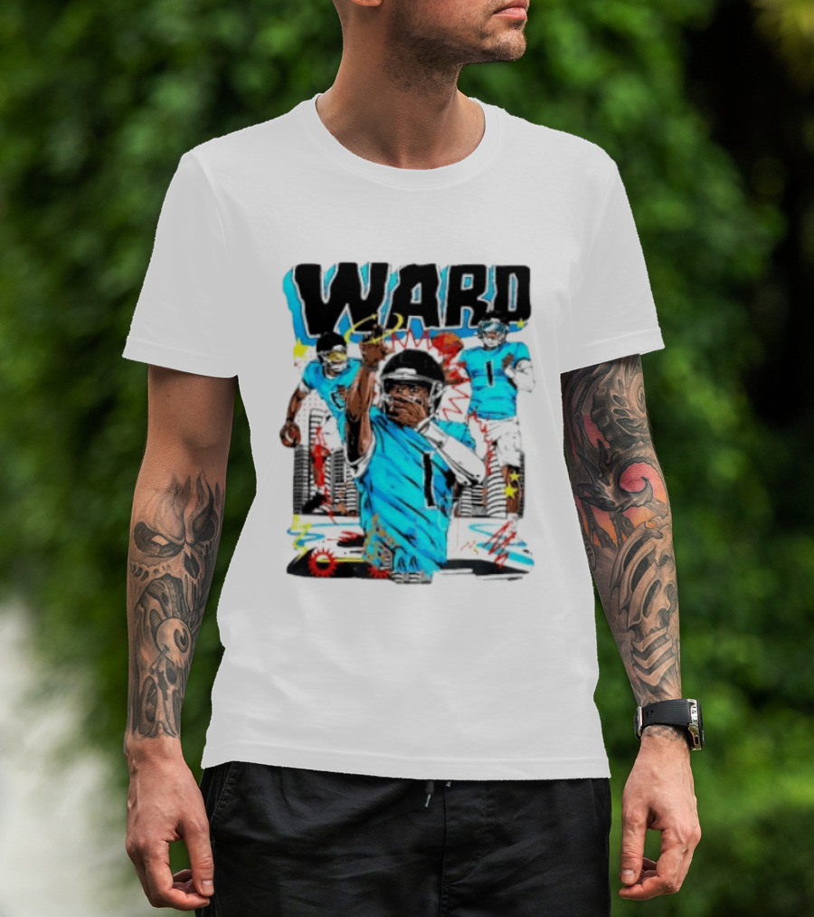 Tennessee Titans Ward Player Cartoon Comic T-Shirt
