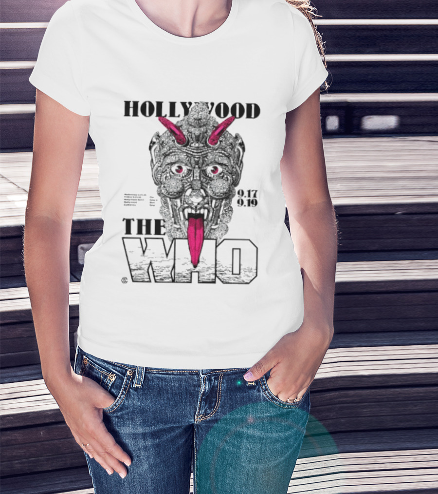 Hollywood The Who Los Angeles 2025 Demon Face 9.17 9.18 T-Shirt