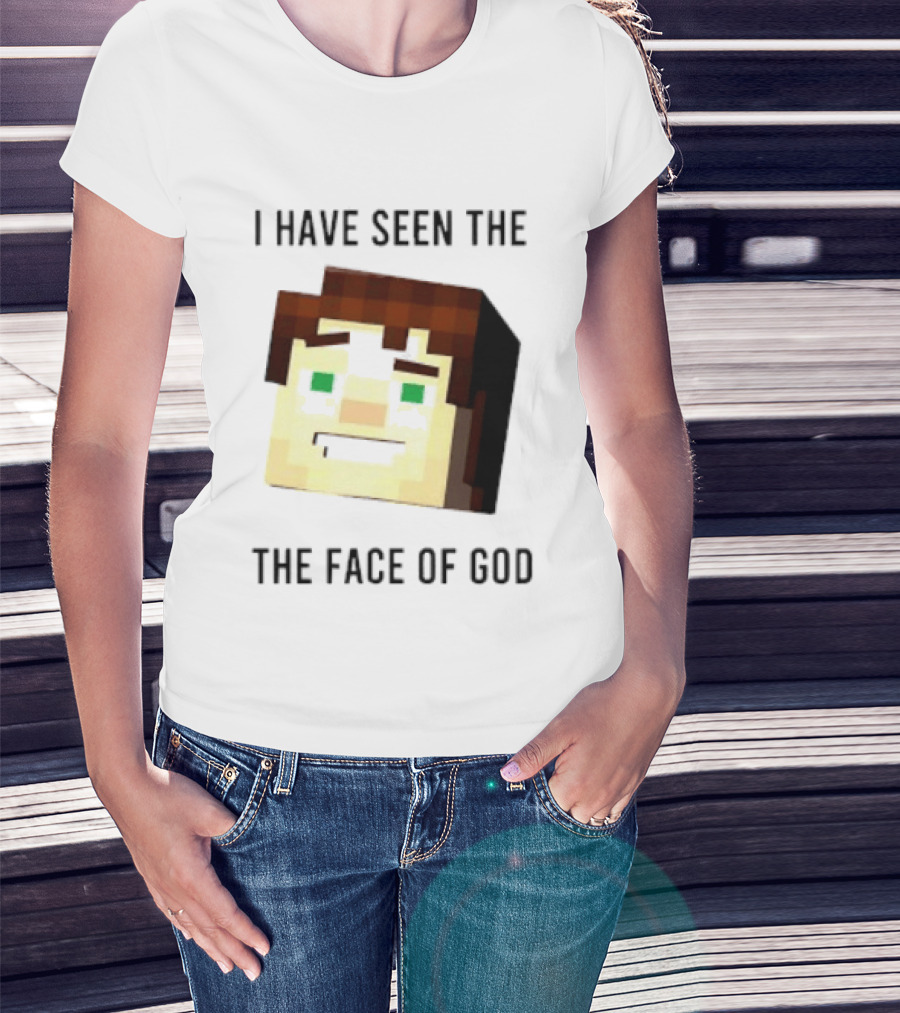 I Have Seen The Face Of God Minecraft Style Pixel T-Shirt