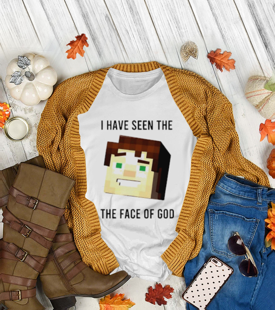 I Have Seen The Face Of God Minecraft Style Pixel T-Shirt