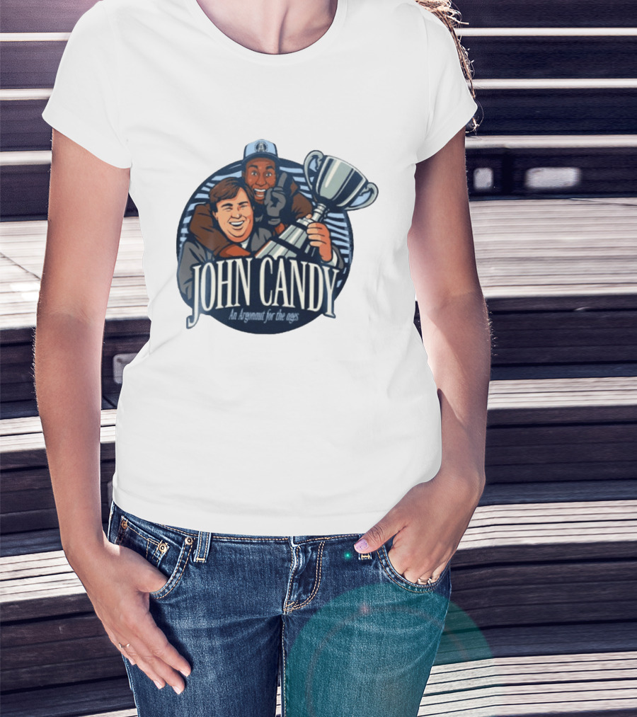 John Candy CFL Argonaut Icon Holding Trophy T-Shirt