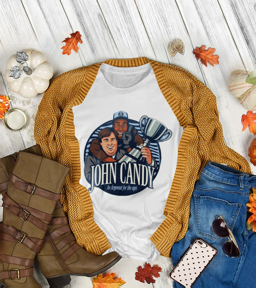 John Candy CFL Argonaut Icon Holding Trophy T-Shirt