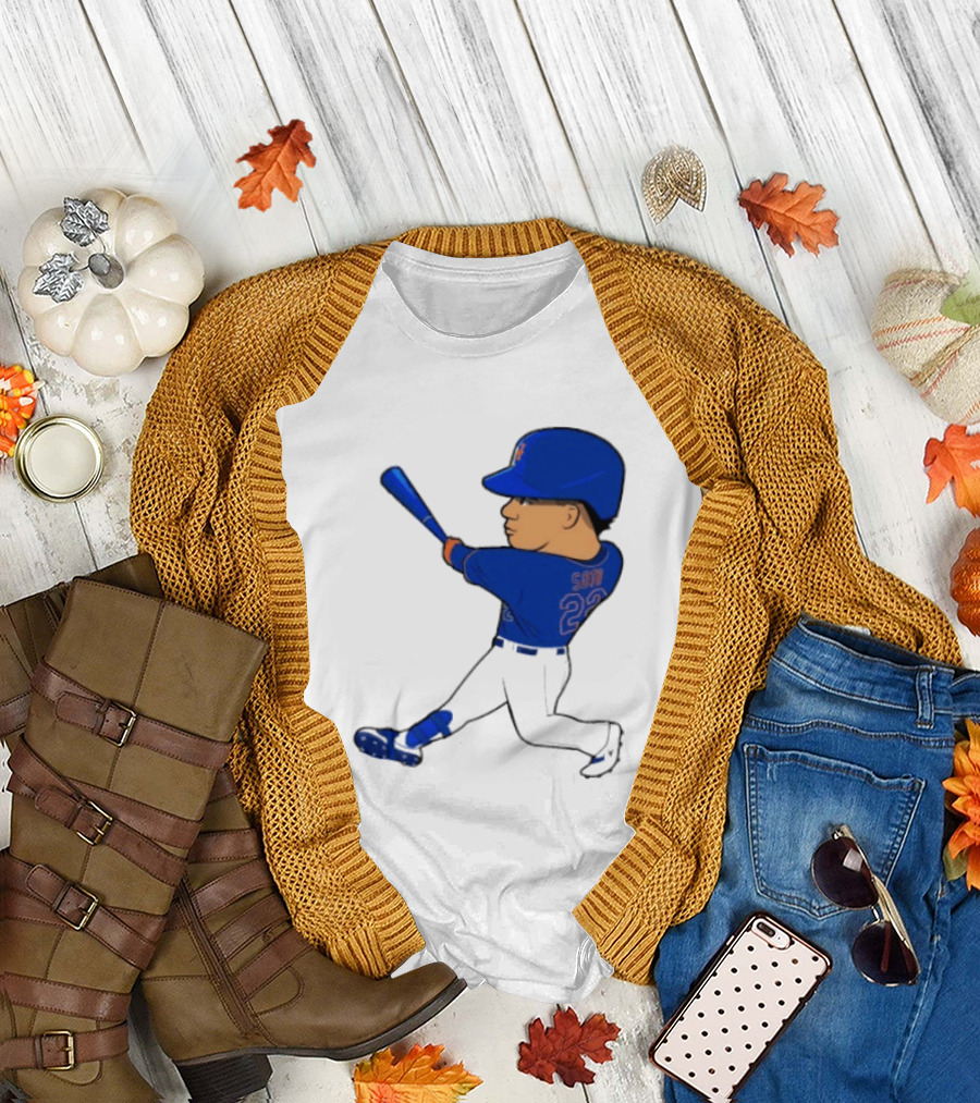Juan Soto 22 Mets Baseball Swing LGM T-Shirt