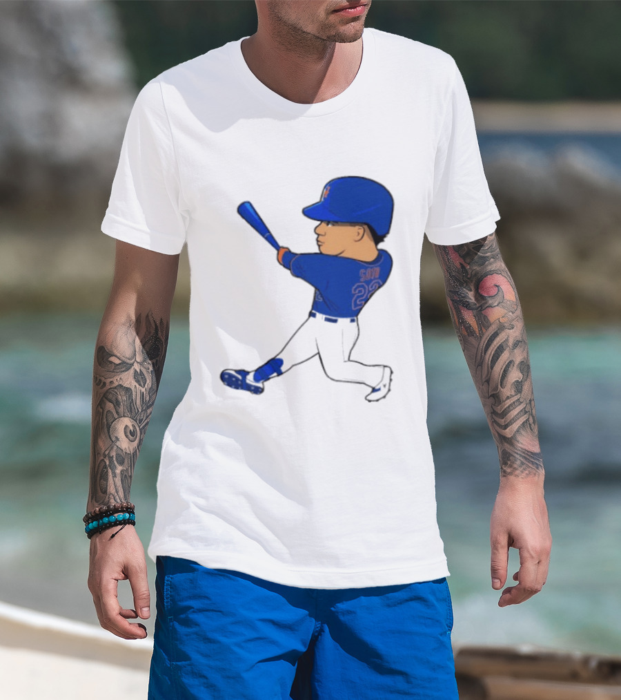 Juan Soto 22 Mets Baseball Swing LGM T-Shirt