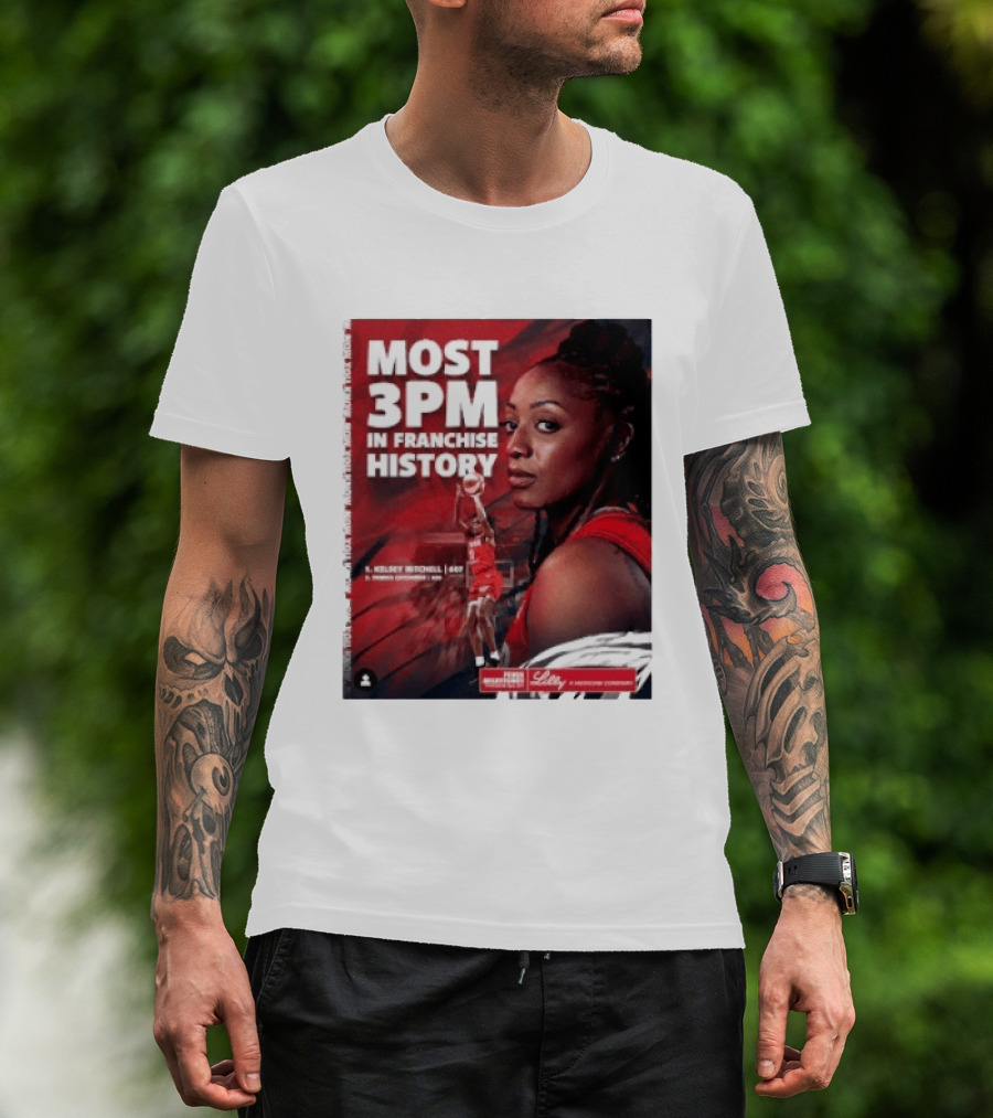 Kelsey Mitchell Most 3PM In Franchise History Indiana Fever T-Shirt